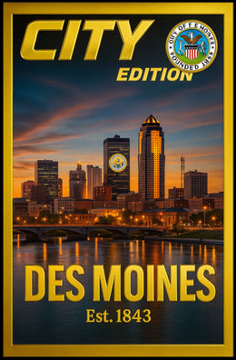 Des Moines City Edition Poster