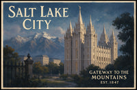 Salt Lake City Gateway to the Mountains Poster