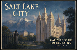 Salt Lake City Gateway to the Mountains Poster