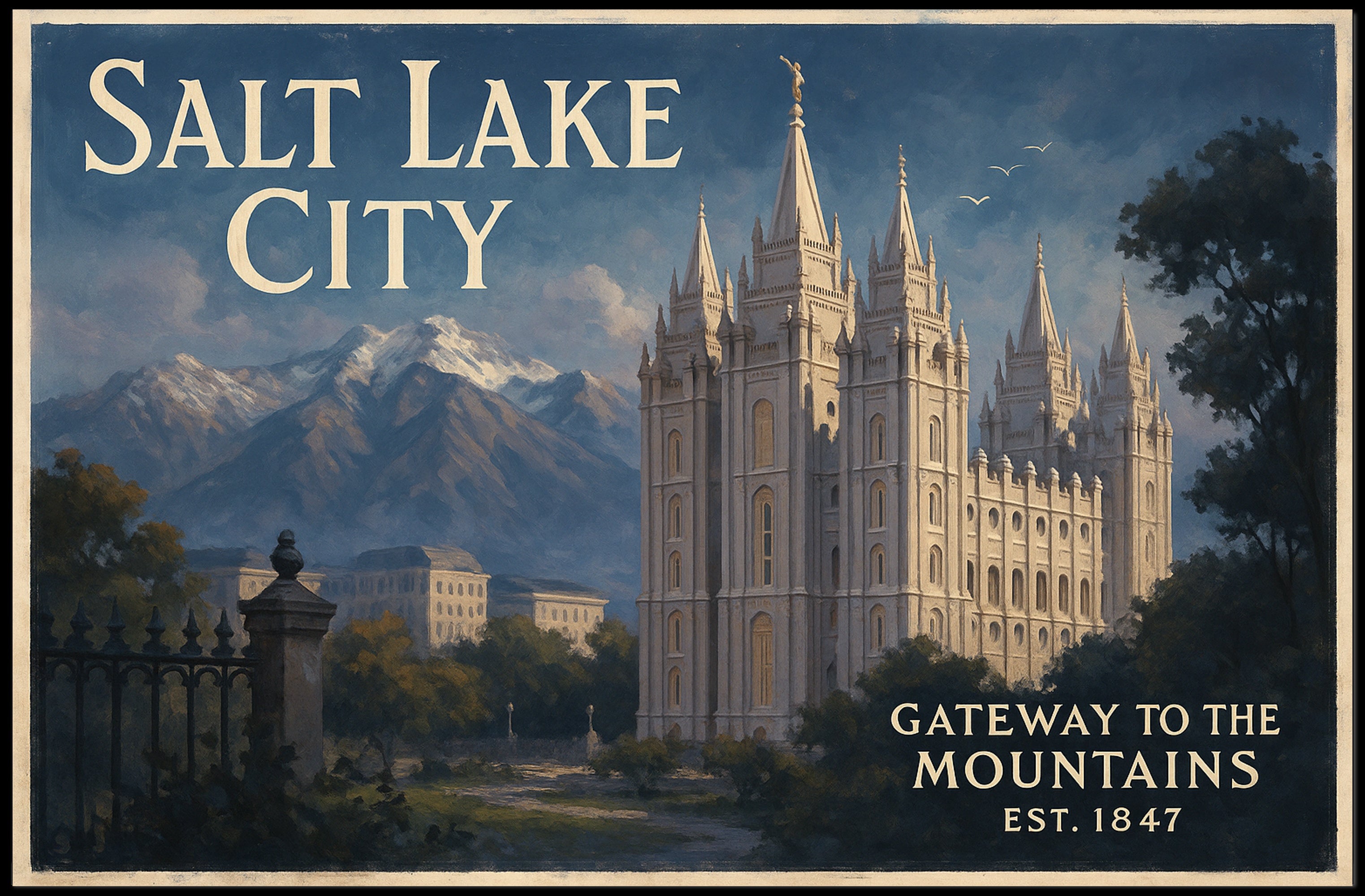 Salt Lake City Gateway to the Mountains Poster