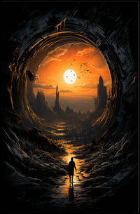 Eerie Journey Surreal Landscape Fantasy or Mythology Poster