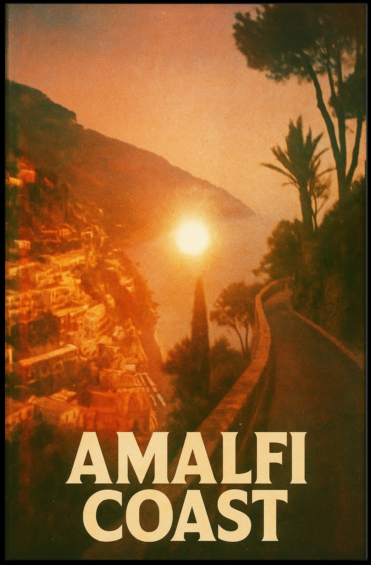 Amalfi Coast Sunset Poster