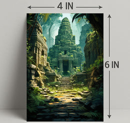 Ancient Jungle Temple Poster