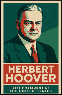 Hoover Thirty First President Art Deco Collectors Poster