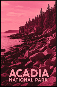 Acadia National Park Coastal Traveler Vintage Poster