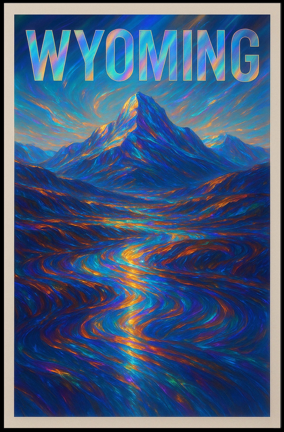 Wyoming A Vibrant Landscape Poster