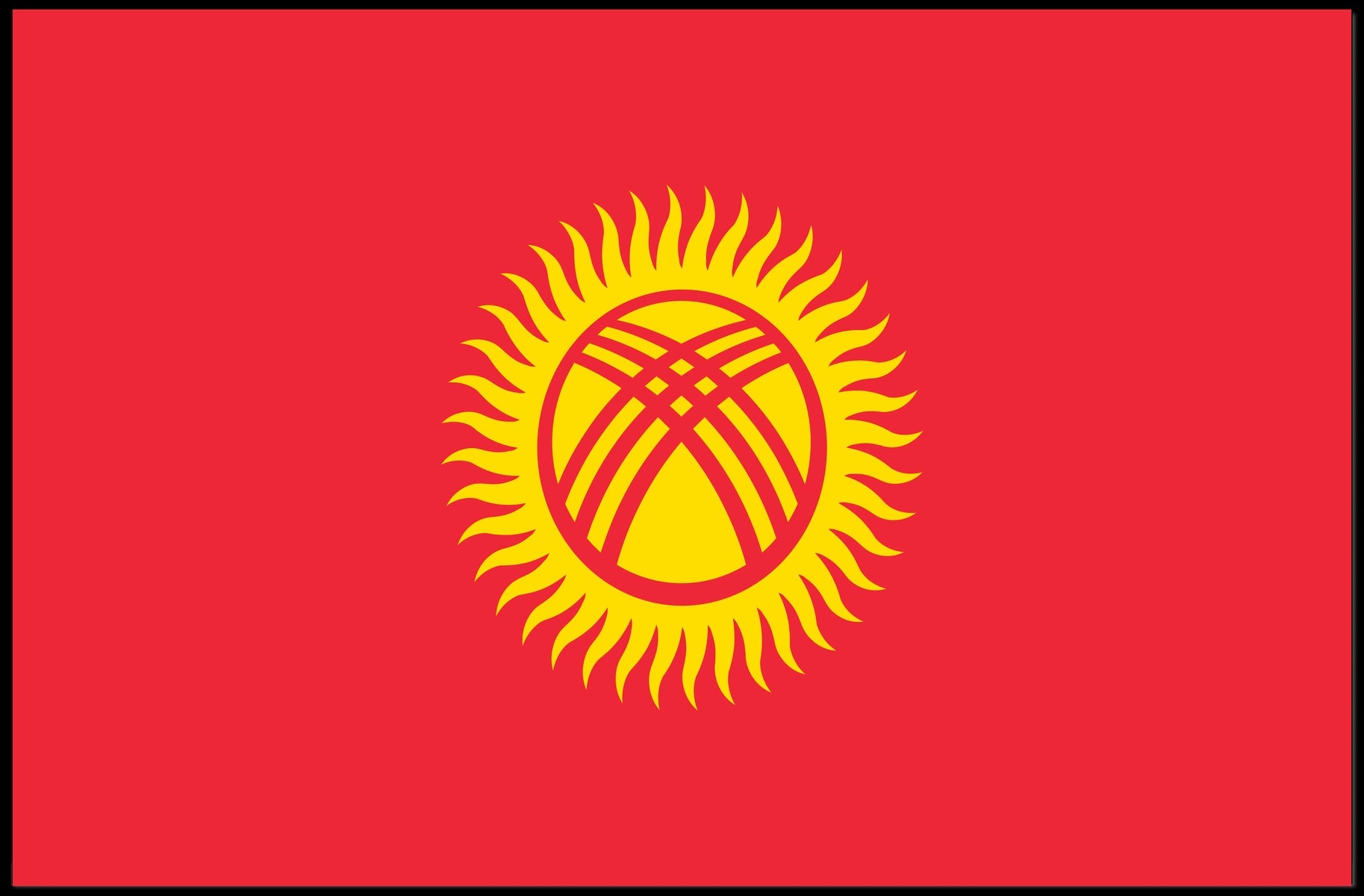 Kyrgyzstan Flag Poster