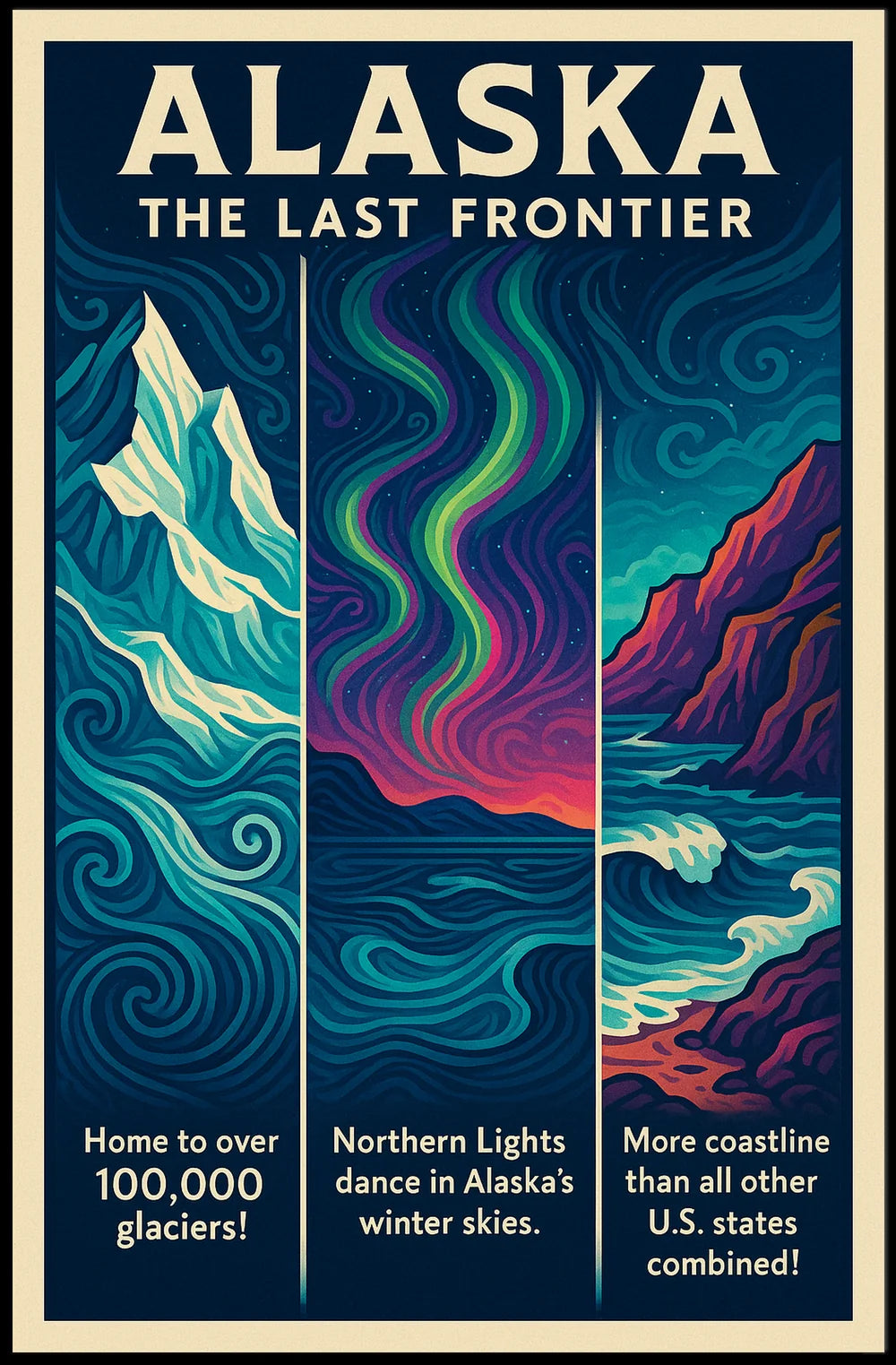 Alaska Poster Natural Beauty Museum Quality Print Decor