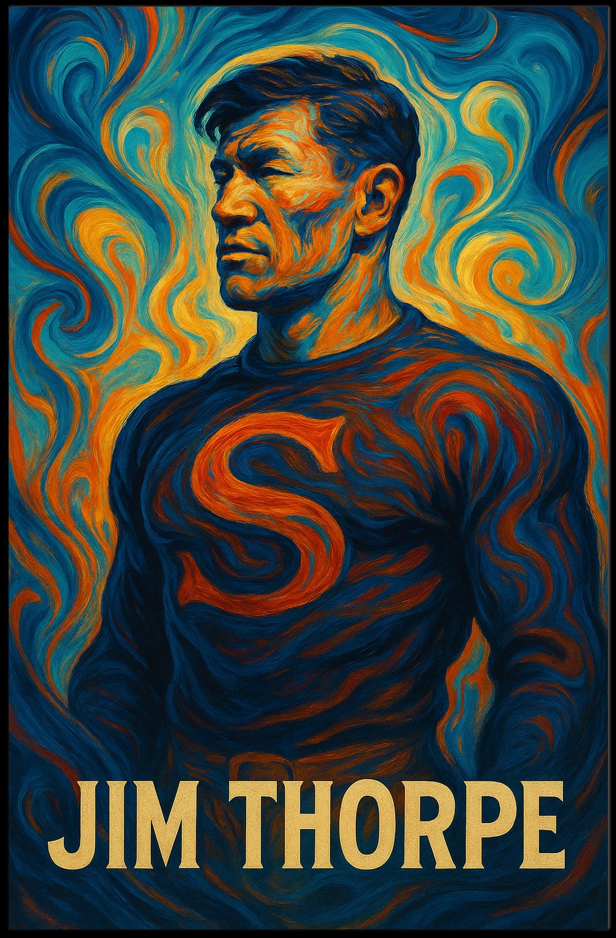 Jim Thorpe Legendary Athlete Poster