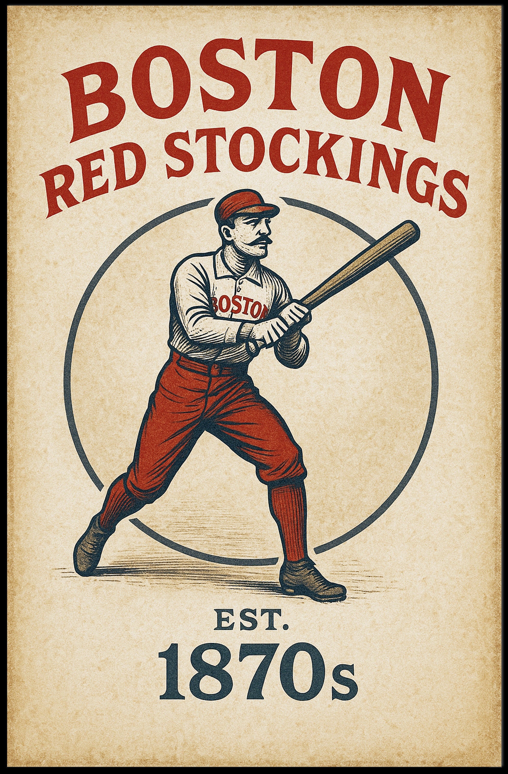 Boston Red Stockings  Est. 1870s Poster PosterGoat