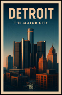 Detroit The Motor City Poster