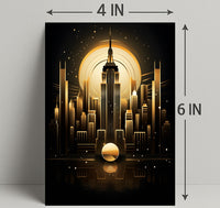 Golden Cityscape Poster