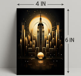 Golden Cityscape Poster