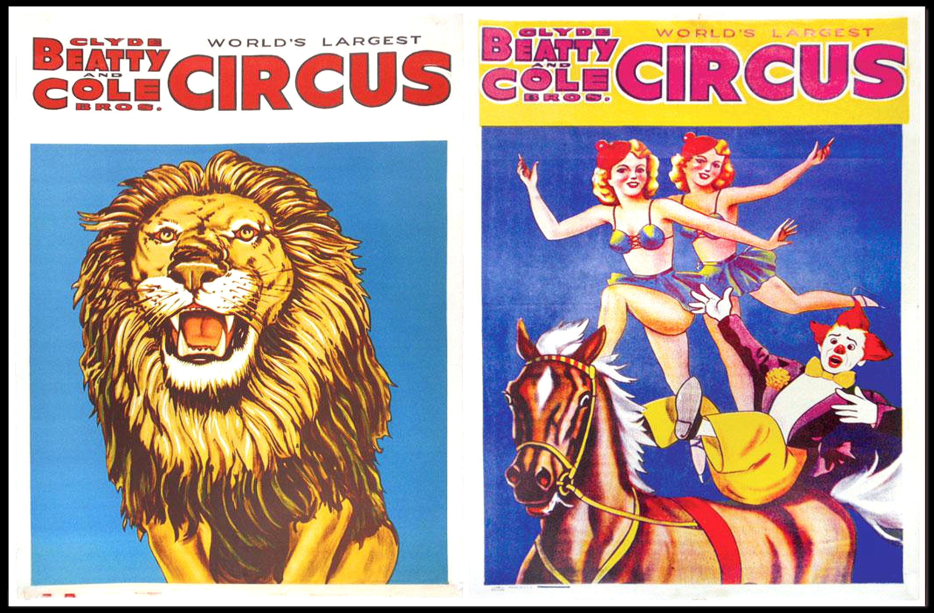 Clyde Beatty and Cole Bros. Circus – World's Largest Poster