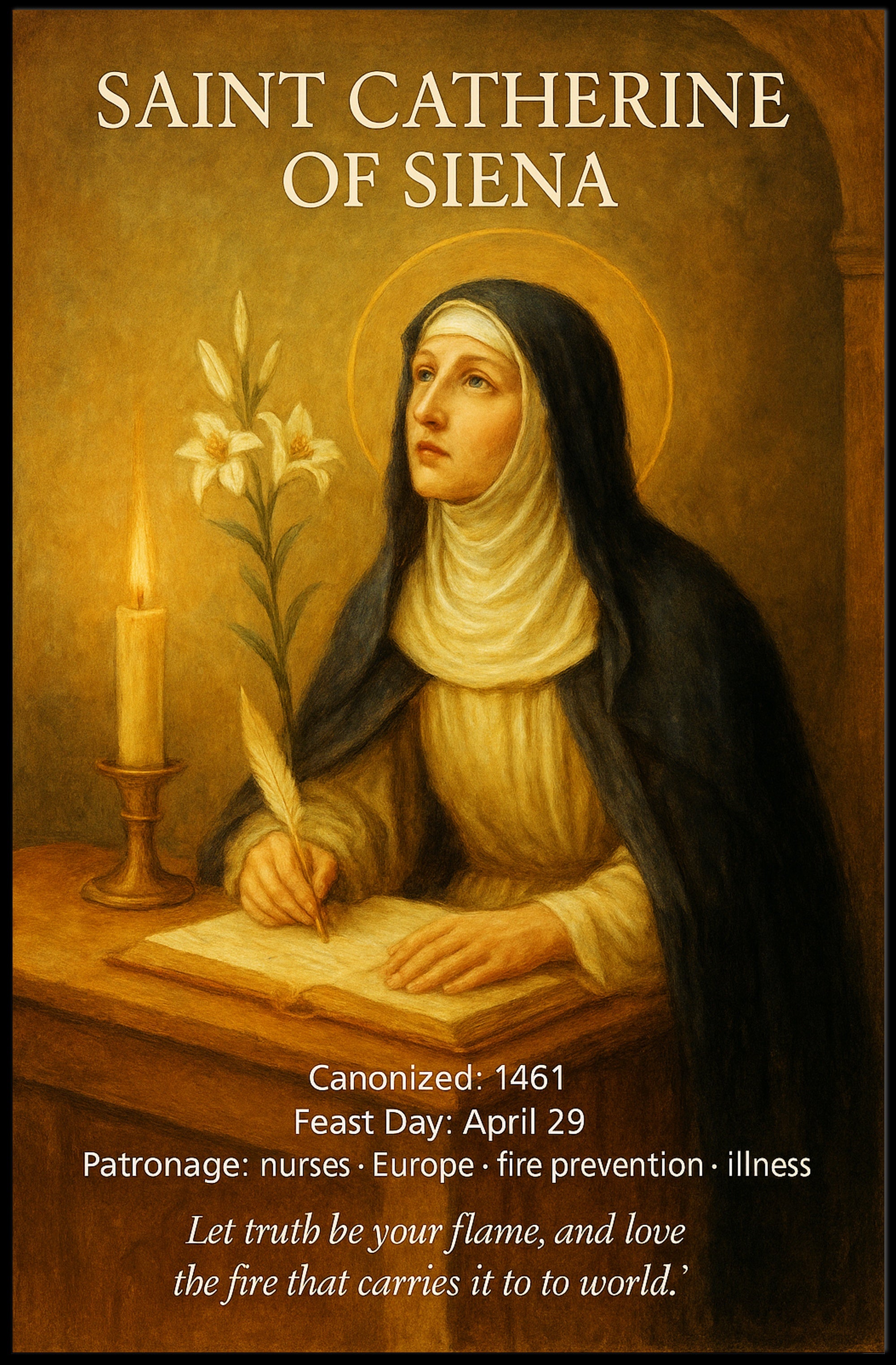 Saint Catherine of Siena Poster PosterGoat