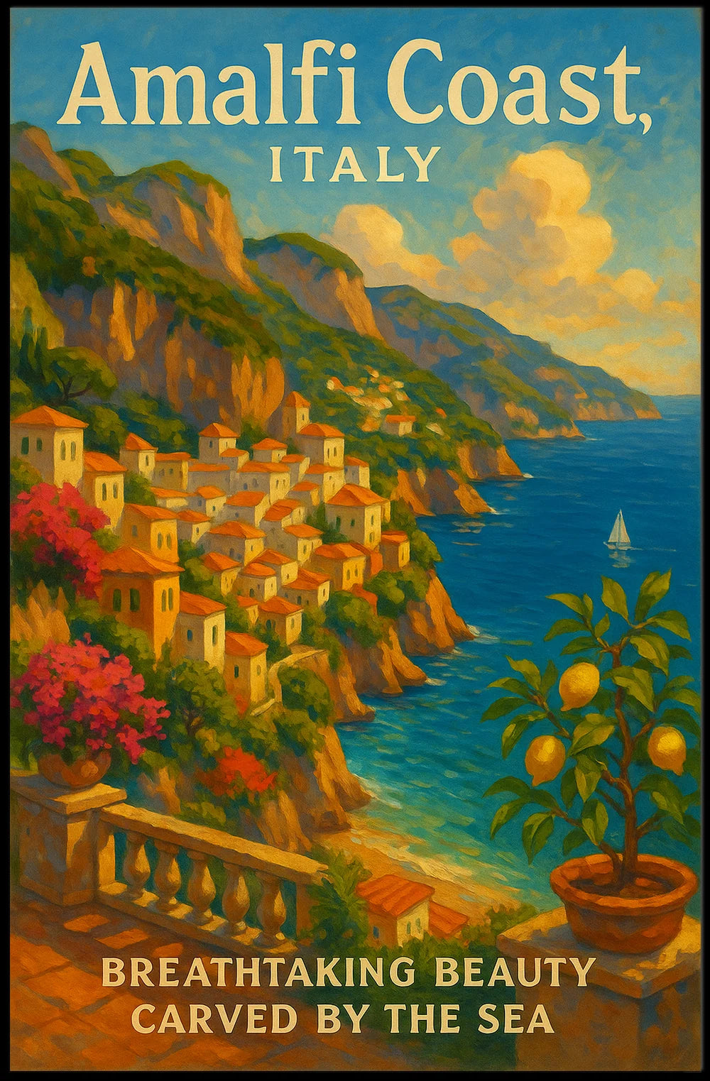 Breathtaking Beauty Carved by the Sea Poster