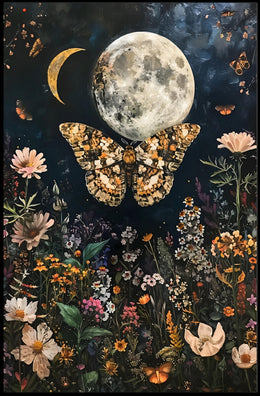 Moonlit Garden Dreamscape Fantasy Poster