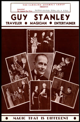 Guy Stanley Vintage Magician Entertainment Cultural Poster