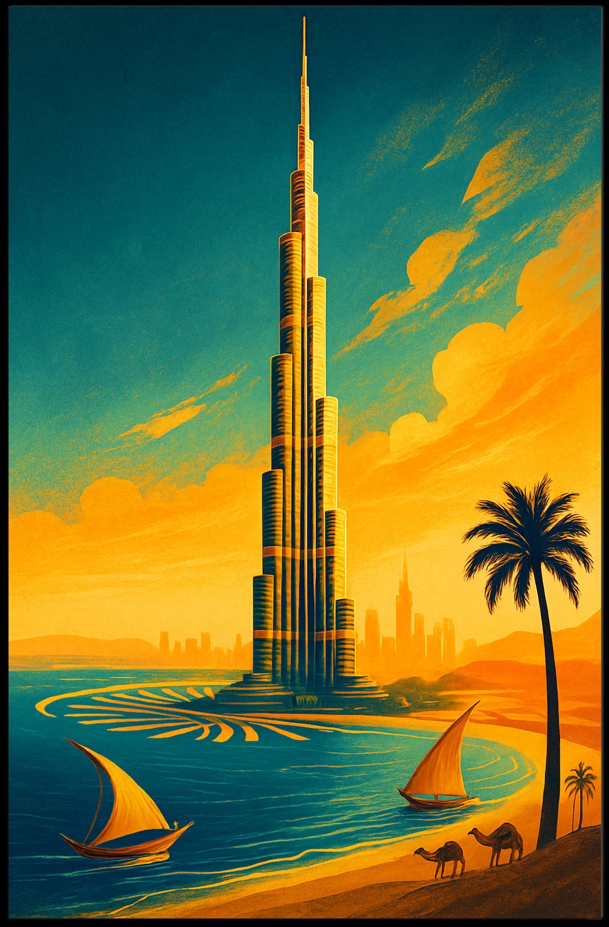 Towering Oasis Poster