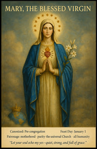 Mary's Sacred Heart Iconic Heritage Poster