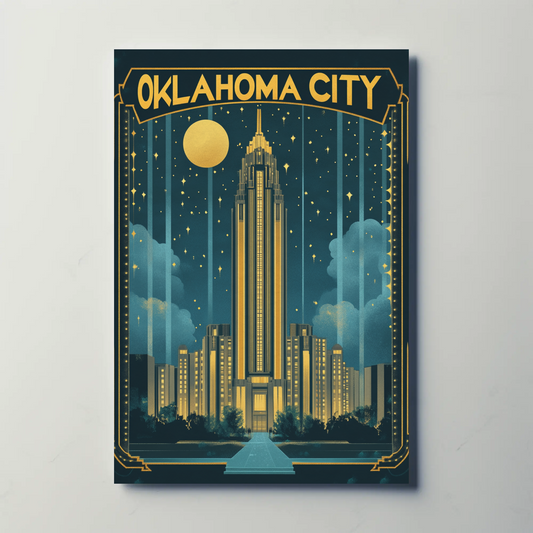 Oklahoma City Vintage Poster