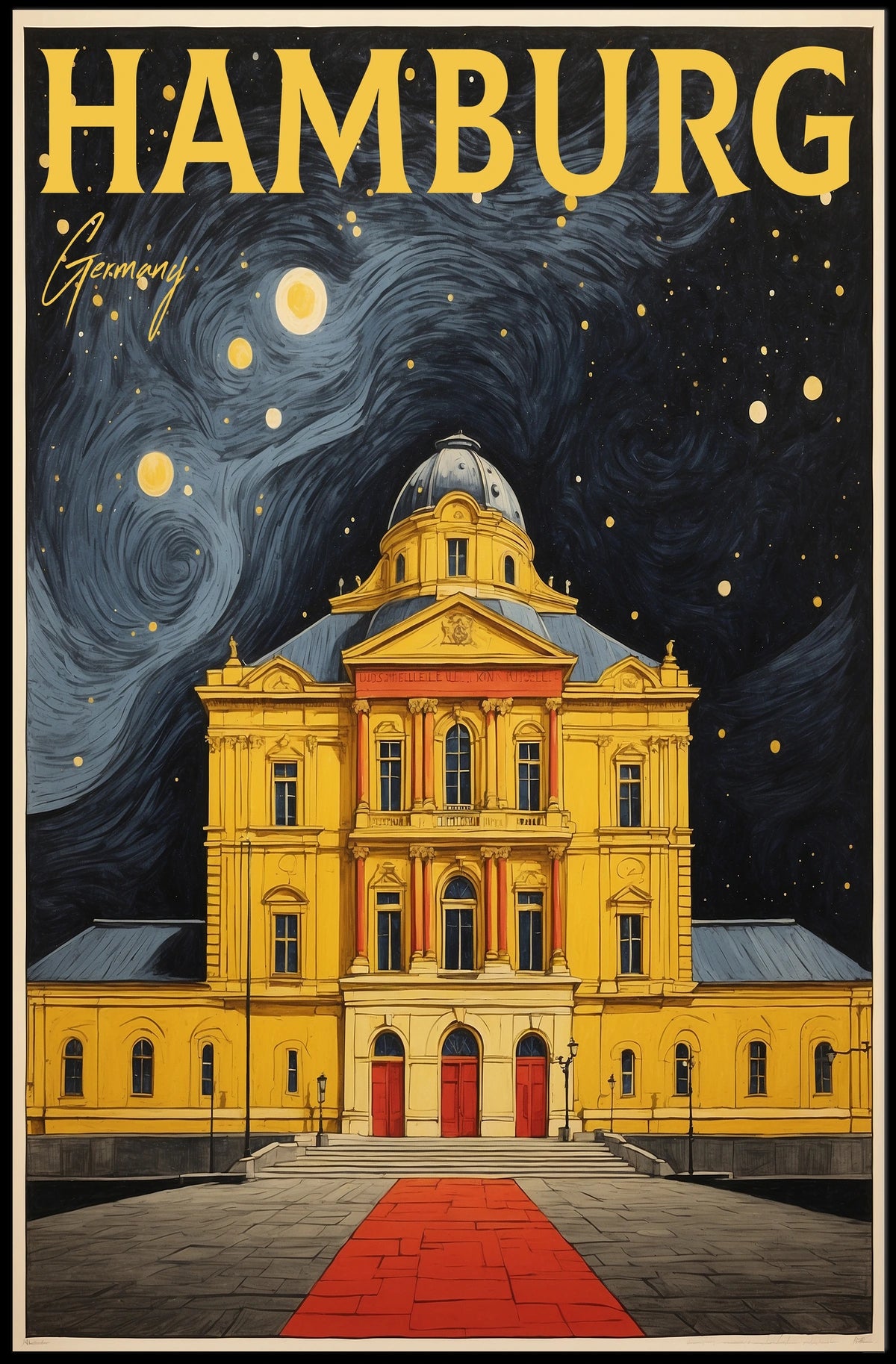 Hamburg Nightscape Poster