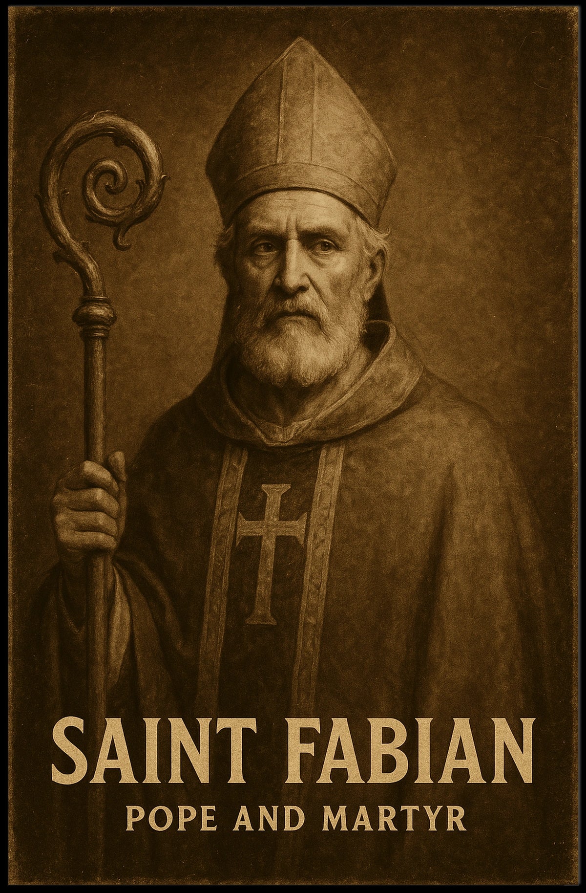 Saint Fabian Pope And Martyr Poster