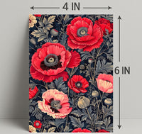 Elegant Red Poppies Artwork, Abstract or Artistic Poster