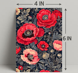 Elegant Red Poppies Artwork, Abstract or Artistic Poster