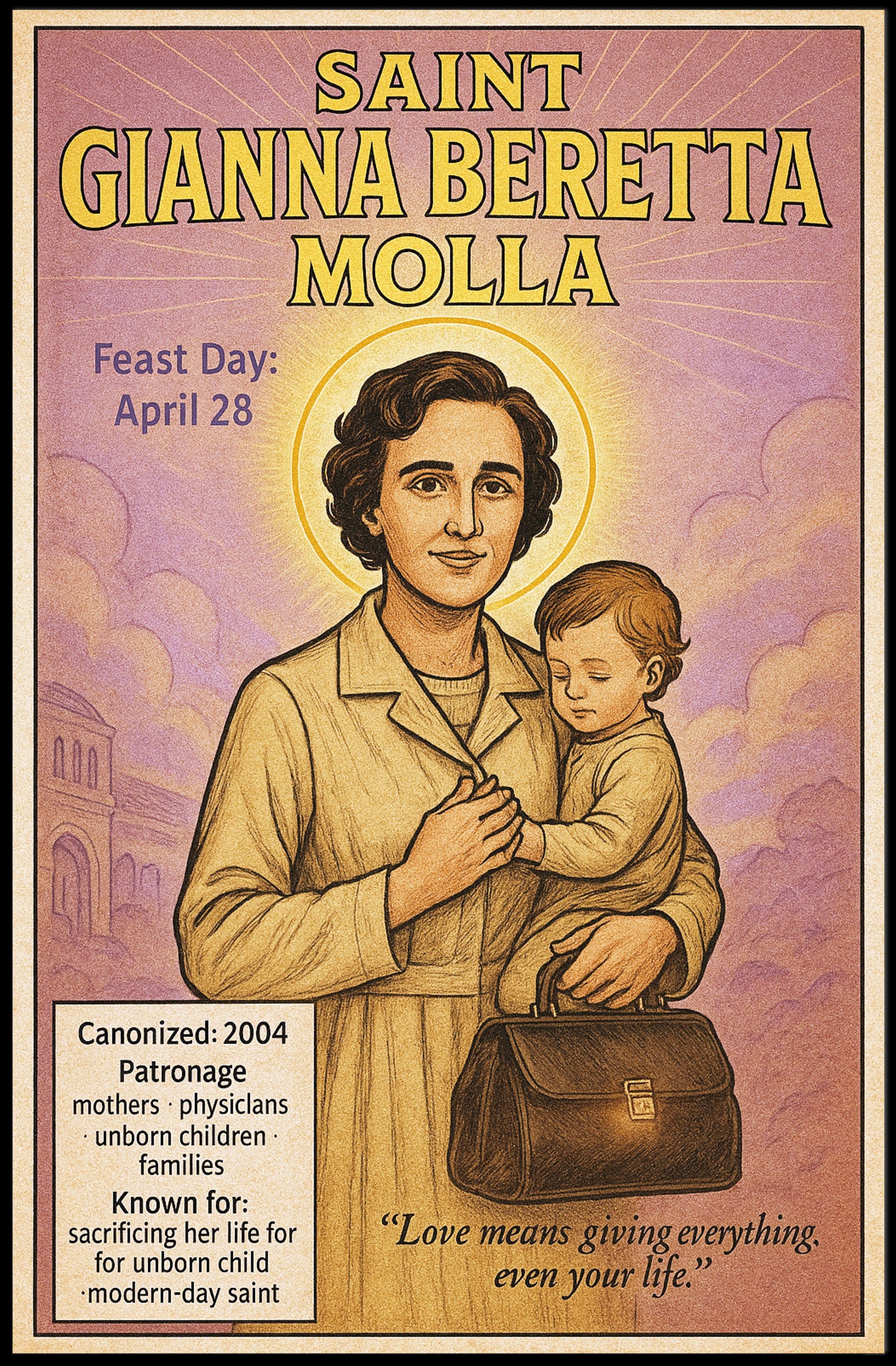Saint Gianna Beretta Molla Poster PosterGoat