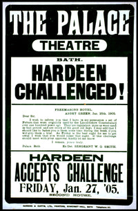 Hardeen Challenge Palace Theatre Bath Historical Poster