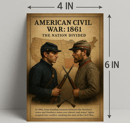The Nation Divided American Civil War Poster PosterGoat