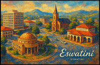 Eswatini Cityscape Poster