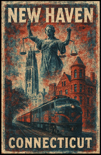 New Haven, Connecticut A Vintage Poster