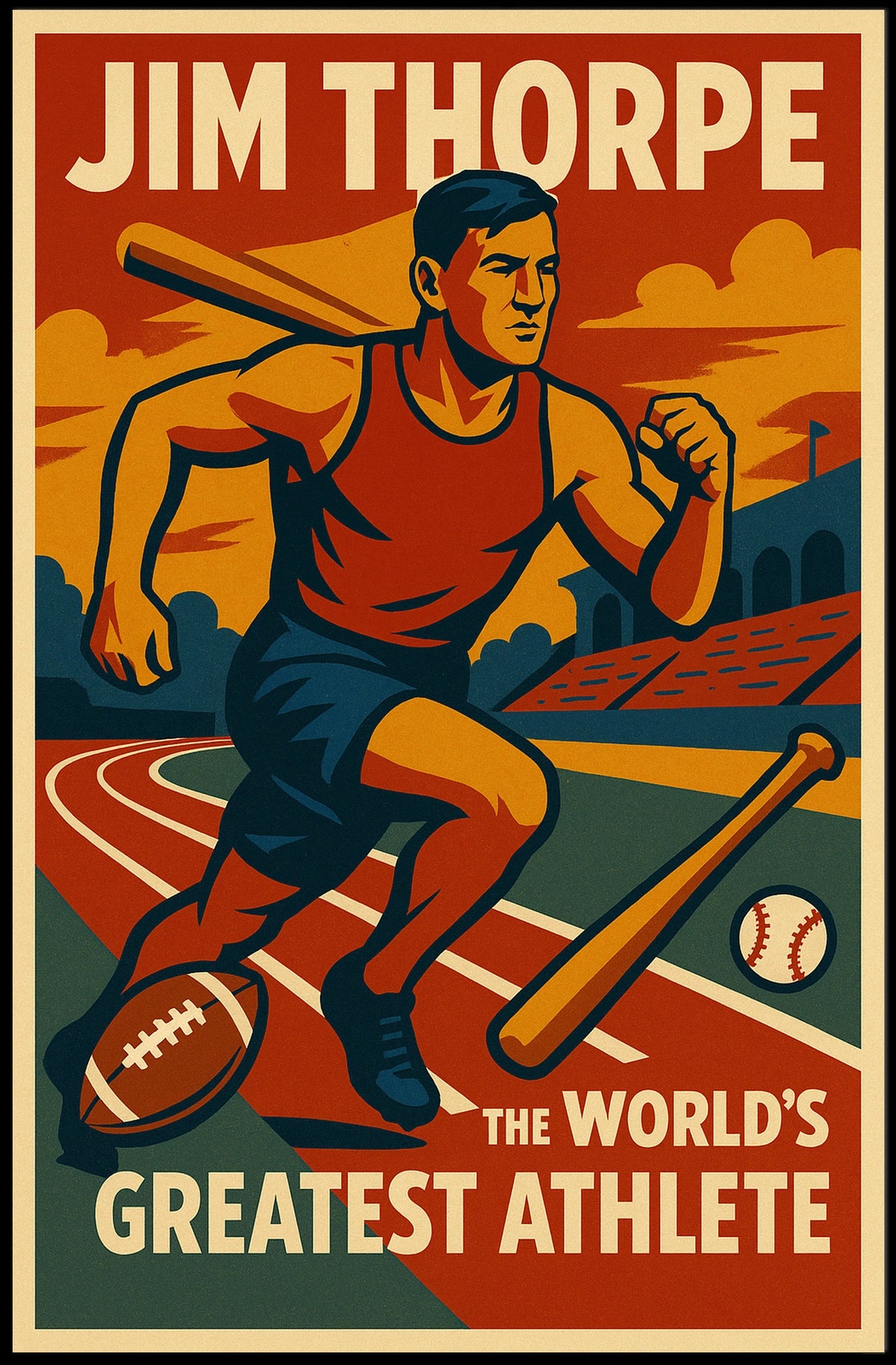 Jim Thorpe Legendary Athlete Jim Thorpe Poster