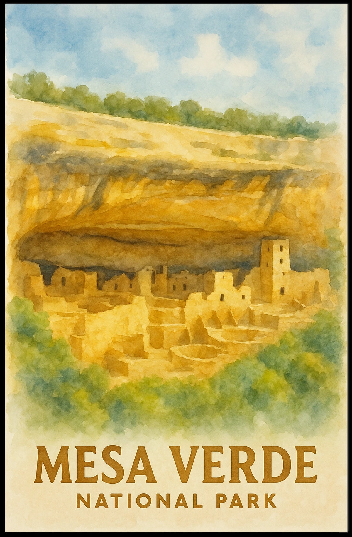 Mesa Verde National Park Scenic Poster
