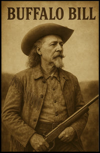 Legendary Western Hero Captivates in American Historical Poster