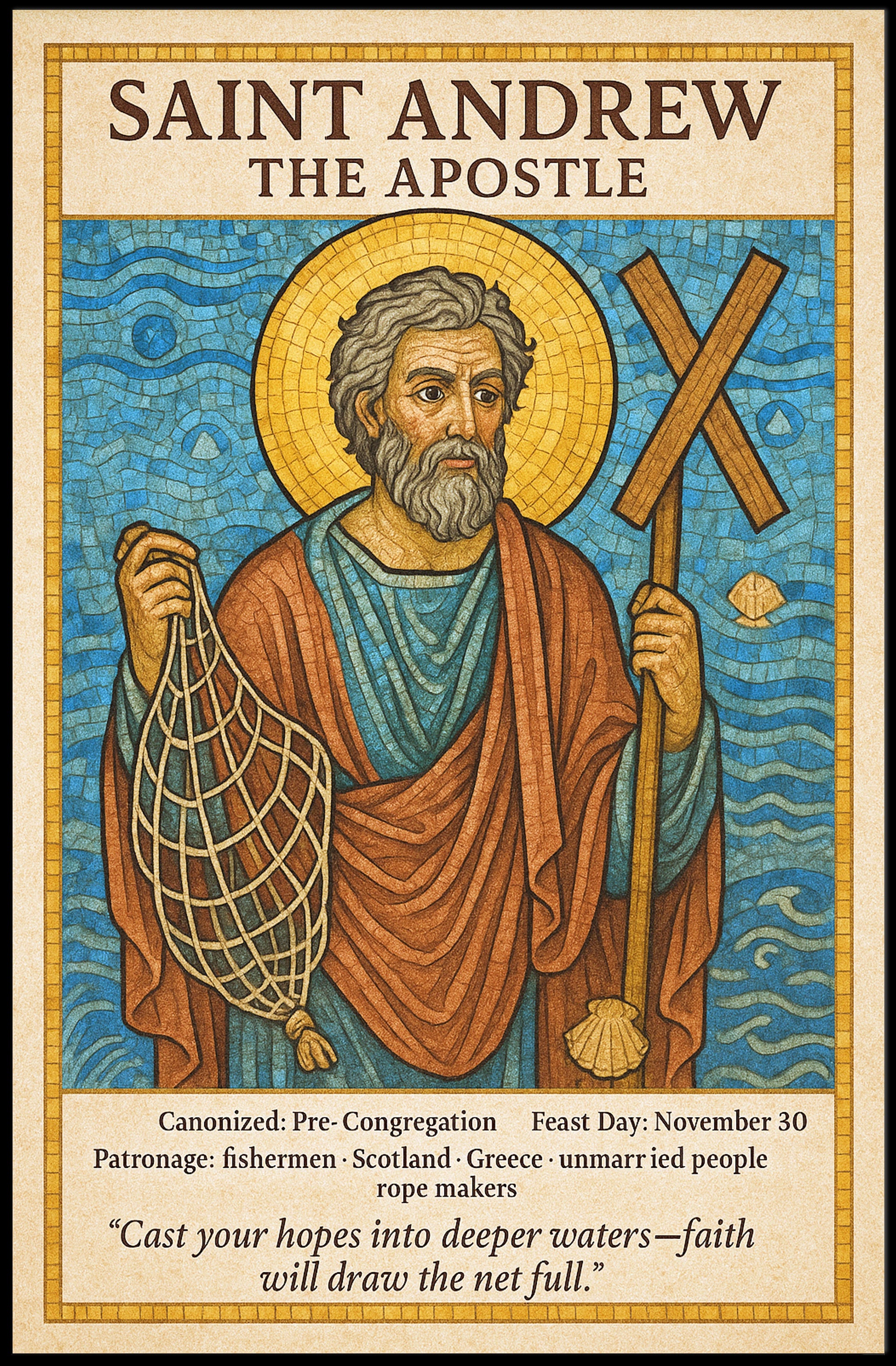 Saint Andrew the Apostle Poster PosterGoat