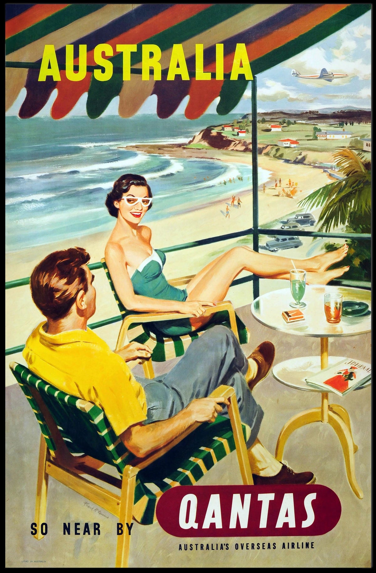 Discover Australia With Qantas Poster