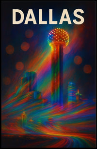 Dallas Skyline Photography Realism Wanderlust Poster