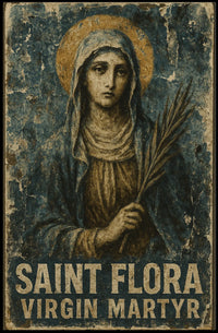 Saint Flora Vintage Religious Art Poster - Cultural Heritage Poster