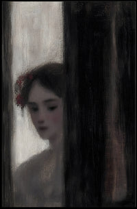 Contemplative Portrait of a Woman - Artistic Poster PosterGoat