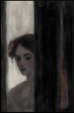 Contemplative Portrait of a Woman - Artistic Poster PosterGoat