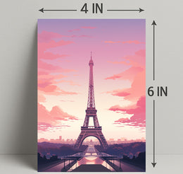 Eiffel Tower At Sunset Poster