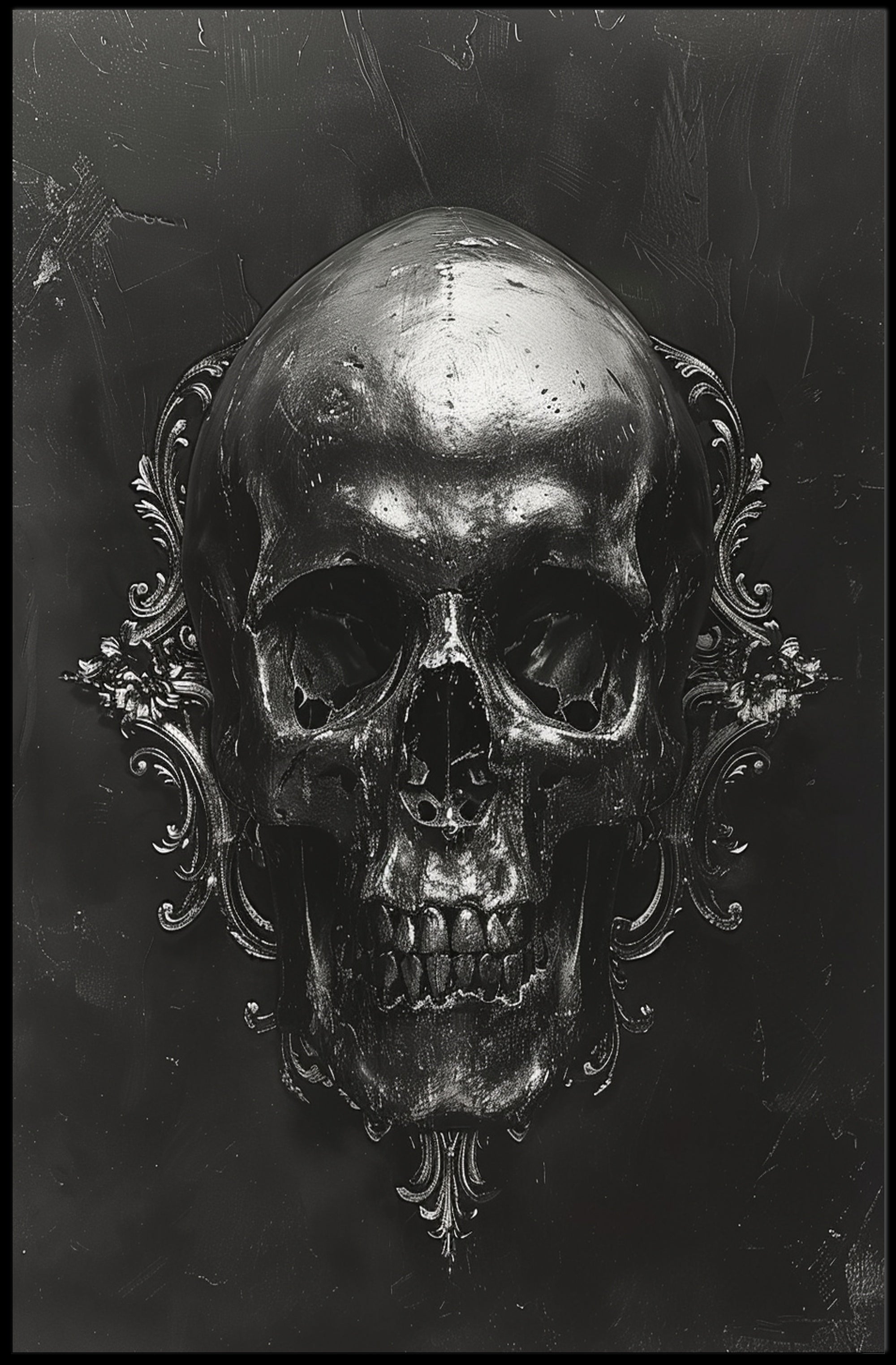 Ornate Skull Art Poster PosterGoat