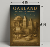 Oakland City of Promise Vintage Poster PosterGoat