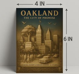 Oakland City of Promise Vintage Poster PosterGoat