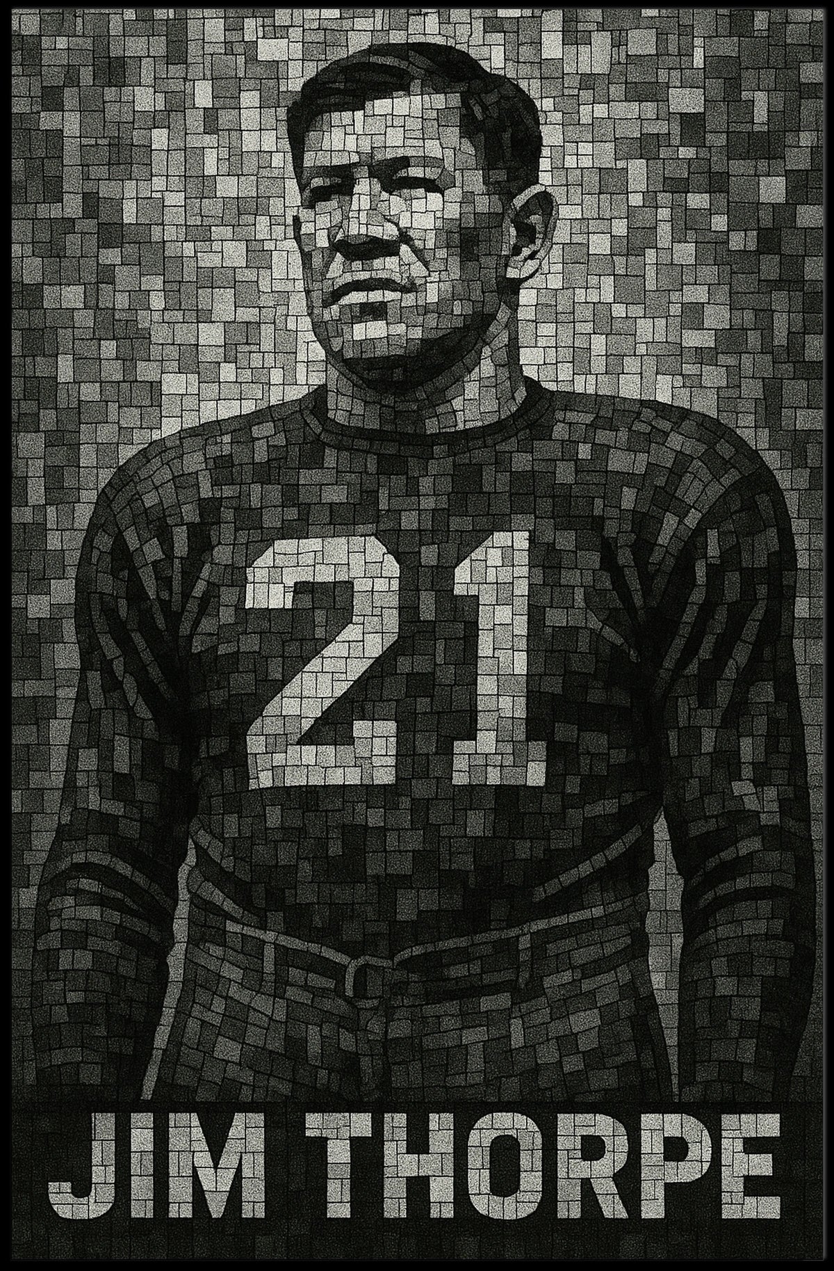 Jim Thorpe Iconic Athlete Poster