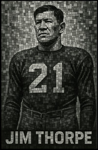 Jim Thorpe Iconic Athlete Poster