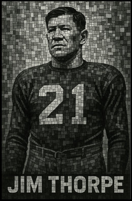 Jim Thorpe Iconic Athlete Poster